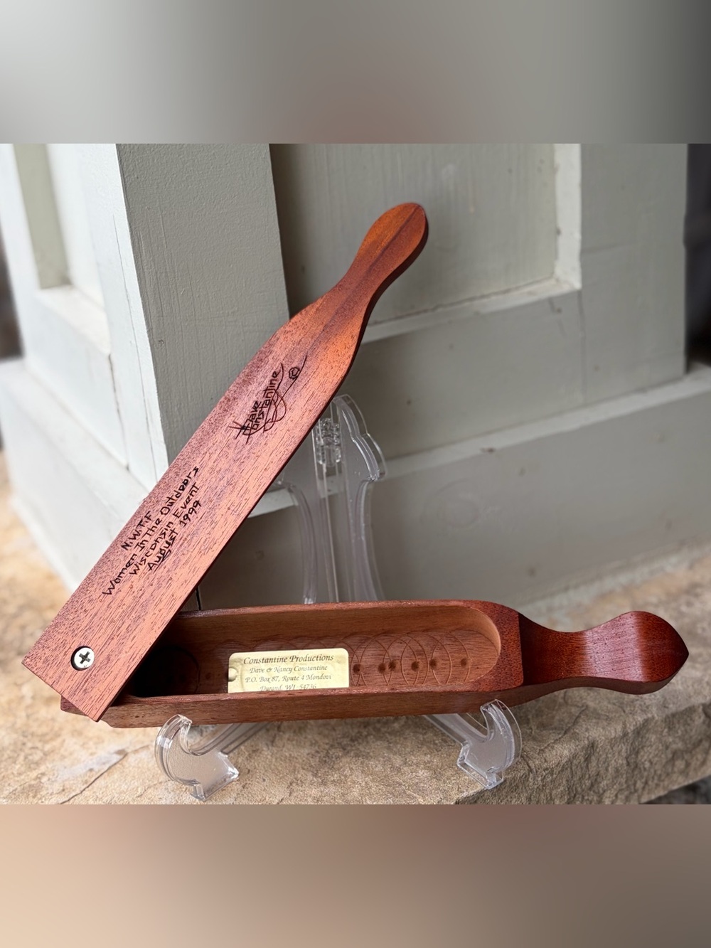 Vintage 1-of-1 Long Box Boat Paddle Turkey Call Dave Constantine N.W.T.F.